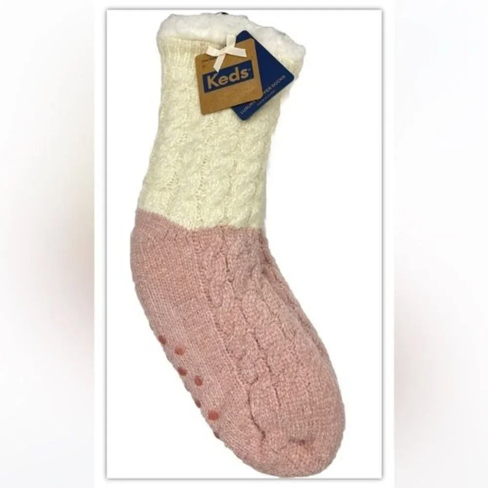Keds Women Luxury Slipper Socks Warm & Cozy One Size